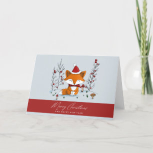 Feierlicher Fuchs: Eine Weihnachtsfreude Feiertagskarte