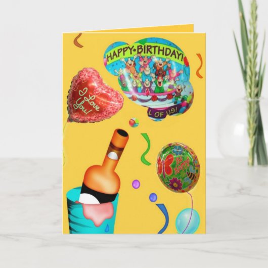 Feierlicher Geburtstag Karte (Vorderseite)