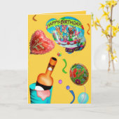 Feierlicher Geburtstag Karte (Gelbe Blume)