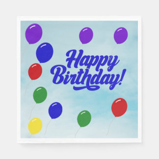 Feierlicher Geburtstag mit Ballons Serviette