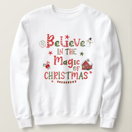 Feierlicher Glaube an die Magie des Weihnachtsspre Sweatshirt (Design vorne)