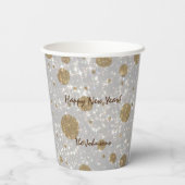 Feierlicher Glitzer zum neuen Jahr Pappbecher (Rückseite)
