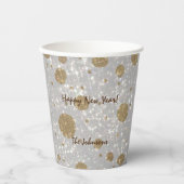 Feierlicher Glitzer zum neuen Jahr Pappbecher (Vorderseite)