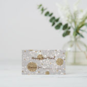 Feierlicher Glitzer zum neuen Jahr Platzkarte (Stehend Vorderseite)