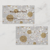 Feierlicher Glitzer zum neuen Jahr Platzkarte (Vorne/Hinten)