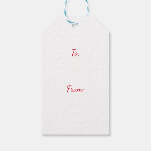 Feierlicher Happy Holidays Cursive Skriptgeschenk- Geschenkanhänger (Rückseite)