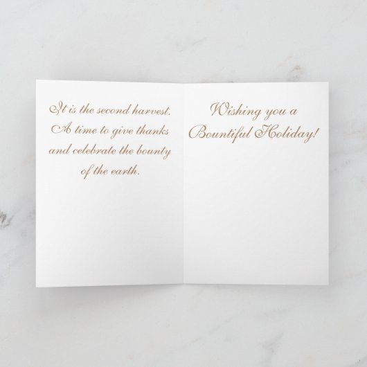 Feierlicher Herbst Karte (Innenseite)