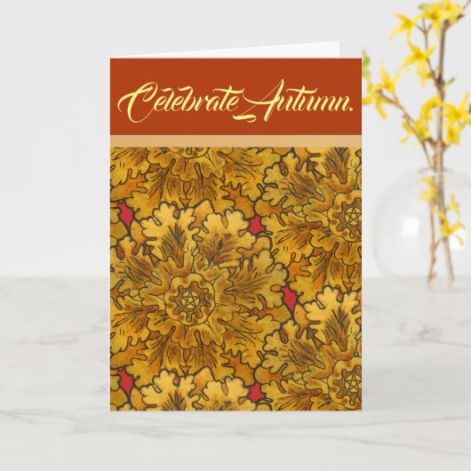 Feierlicher Herbst Karte (Gelbe Blume)