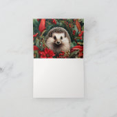 Feierlicher Igel-Chef: Weihnachten im Wald Karte (Innenseite)