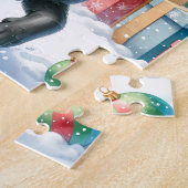 Feierlicher Labrador Retriever Welpe Weihnachtshun Puzzle (Seite)