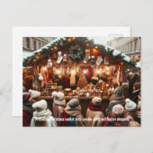 Feierlicher Marktzauber Postkarte (Vorne/Hinten)