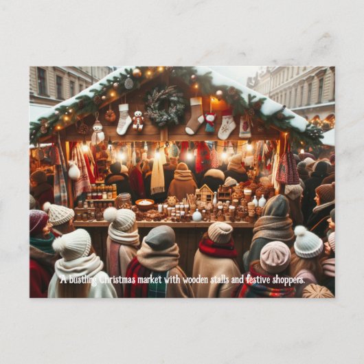 Feierlicher Marktzauber Postkarte (Vorderseite)