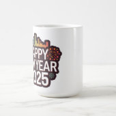 Feierlicher Morgen: Gute Neujahrsfeier 2025 Tasse (Mittel)