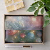 Feierlicher Polarbär mit Riesengeschenk-Dekoupage Seidenpapier (Geschenk)