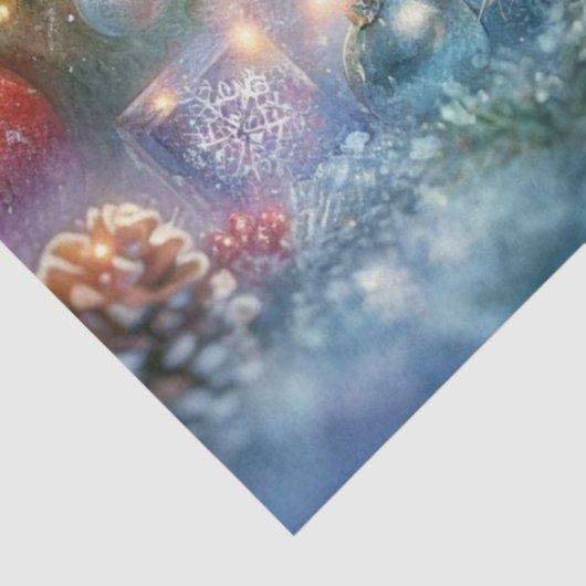 Feierlicher Polarbär mit Riesengeschenk-Dekoupage Seidenpapier (Ausschnitt)