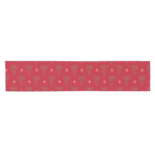 Feierlicher Red Christmas Table Runner Kurzer Tischläufer (Horizontal)