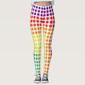 Feierlicher Regenbogen der Farbe große Polka Punkt Leggings (Vorderseite)