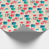 Feierlicher Retro Weihnachtsfeiertag Geschenkpapier (Ecke)