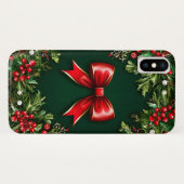 Feierlicher Roter Bow mit lebendiger Urlaubsatmosp Case-Mate iPhone Hülle (Rückseite (Horizontal))
