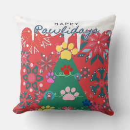 Feierlicher, roter Weihnachtsbaum mit Kuppelschmuc Kissen