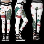 Feierlicher Schneemann & Weihnachtsbaum Pattern Ur Leggings