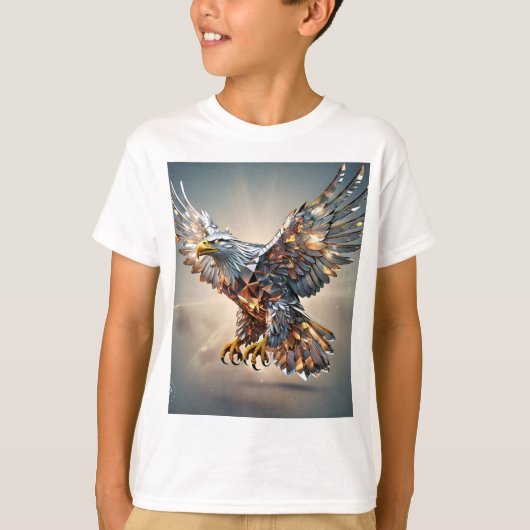 Feierlicher Sieg: Dynamic Crystal Eagle Em T-Shirt (Vorderseite)