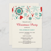 Feierlicher Spaß Rote Grüne Weihnachtsfeier Party Einladung (Vorne/Hinten)