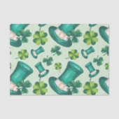 Feierlicher St. Patricks Day Green Seidenpapier (Vorderseite)