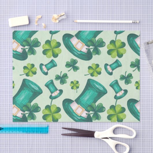 Feierlicher St. Patricks Day Green Seidenpapier (Handwerk)
