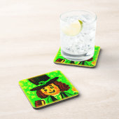 Feierlicher St. Patrick's Day. Jetzt kaufen Getränkeuntersetzer (Rechte Seite)