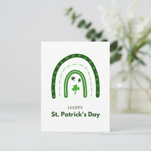 Feierlicher St. Patrick's Day Postkarte (Stehend Vorderseite)