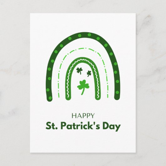 Feierlicher St. Patrick's Day Postkarte (Vorderseite)