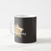 Feierlicher Star Frohe Weihnachten Kaffeetasse (Vorderseite Links)