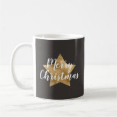 Feierlicher Star Frohe Weihnachten Kaffeetasse (Links)