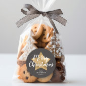 Feierlicher Star Frohe Weihnachten Runder Aufkleber