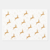 Feierlicher Text, Red & Gold Dot und Goldener Rent Geschenkpapier Set (Vorderseite 3)