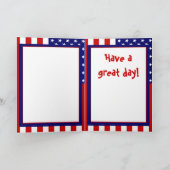 Feierlicher Unabhängigkeitstag Karte (Innenseite)