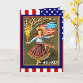 Feierlicher Unabhängigkeitstag Karte (Gelbe Blume)