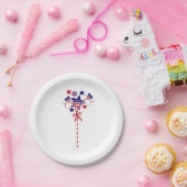 Feierlicher Unabhängigkeitstag Patriotisch Pappteller (Party)