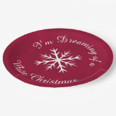 Feierlicher und eleganter Cranberry Pappteller (Schrägansicht)