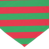 Feierlicher Urlaub Grün und Rot Streifen Kurzer Tischläufer (Ecke)