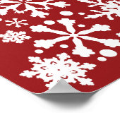 Feierlicher Urlaub Roter Weihnachtsbaum Xmas Muste Poster (Ecke)