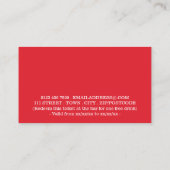 Feierlicher Urlaub - Weihnachtsmann - Getränkekart Begleitkarte (Rückseite)