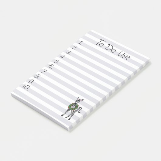 Feierlicher Urlaub Zebra Illustration, Urlaub Zebr Post-it Klebezettel (angewinkelt)