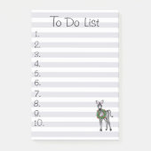 Feierlicher Urlaub Zebra Illustration, Urlaub Zebr Post-it Klebezettel (Vorderseite)