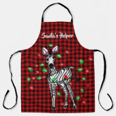 Feierlicher Urlaub Zebra, kariert Schürze (Vorderseite)