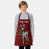 Feierlicher Urlaub Zebra, kariert Schürze (Getragen)