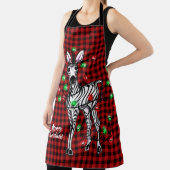 Feierlicher Urlaub Zebra, kariert Schürze (InSitu)