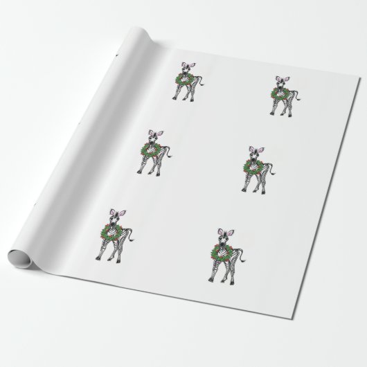 Feierlicher Urlaub Zebra mit Holocaust Geschenkpapier (Ungerollt)