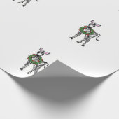 Feierlicher Urlaub Zebra mit Holocaust Geschenkpapier (Ecke)